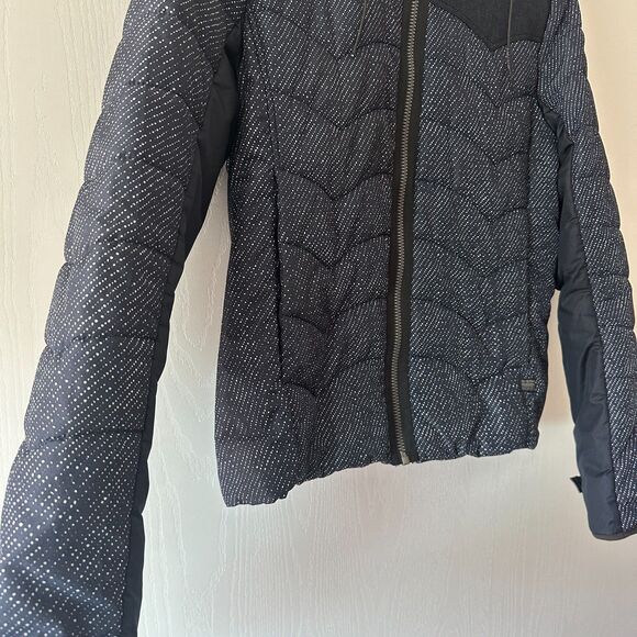 G-STAR RAW Womens Blizzard Tromp Hooded Jacket Coat Black Maroon Size Medium - Picture 2 of 13